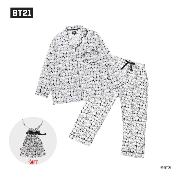 BT21 x Hunt Innerwear Monochrome Pajama Set Harumio