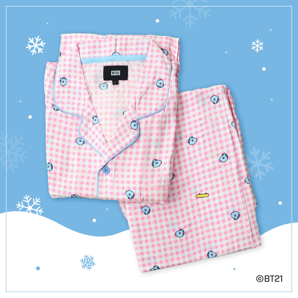 BT21 x Hunt Innerwear Check Pajama Set Mang Harumio