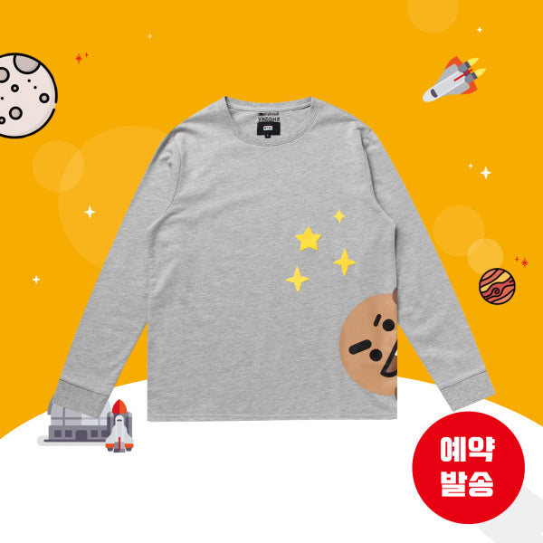 BT21 x Hunt Innerwear Long Sleeve Shirt Peekaboo Shooky Harumio