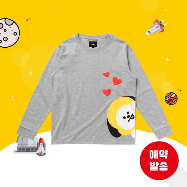 BT21 x Hunt Innerwear Long Sleeve Shirt Peekaboo Chimmy Harumio