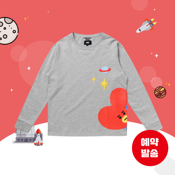 BT21 x Hunt Innerwear Long Sleeve Shirt Peekaboo Tata Harumio