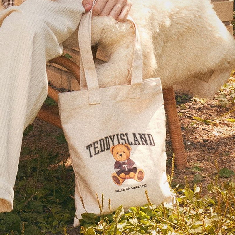 Personalised teddy tote bag