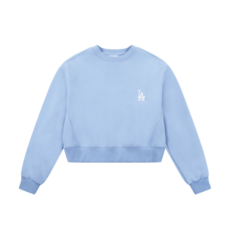 MLB Korea - Logo Basics - Women's Crop Fit Sweatshirt Sky Blue / XS