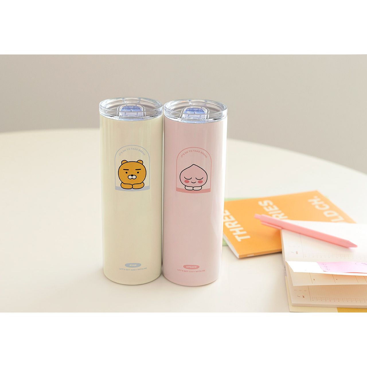 Kakao Friends Ryan/Apeach Straw Tumbler