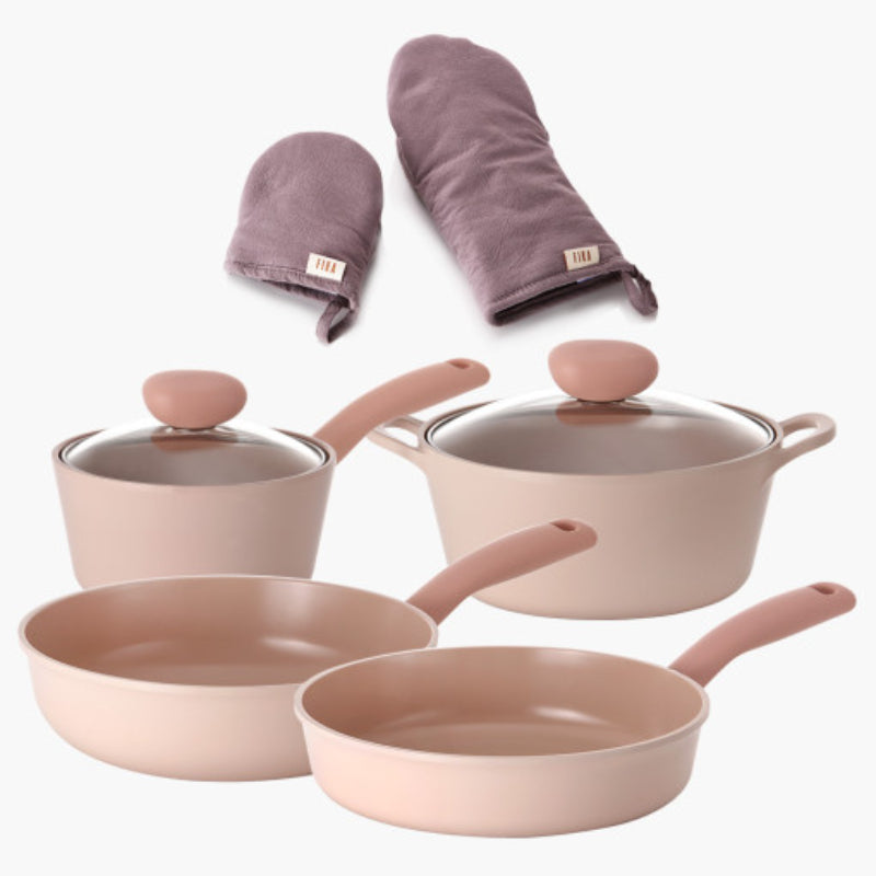 Get Neoflam FIKA Cotton 100% Oven Mitts - Pink Delivered