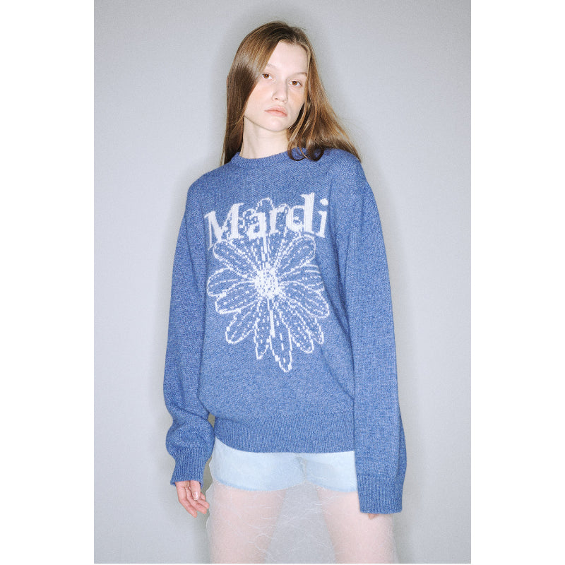 Mardi Mercredi - Cashmere Blended Pullover Flowermardi