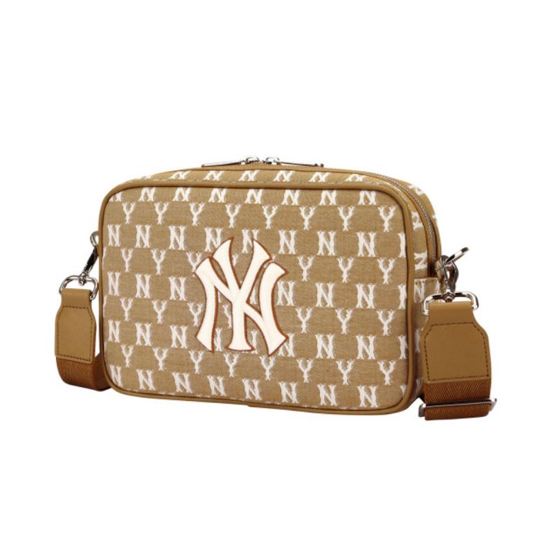 MLB Monogram Jacquard Crossbody Bag (Beige) – The Factory KL