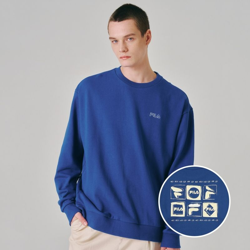 absurd enorm Samler blade FILA - Uni Loose Fit F-BOX Logo Graphic Sweatshirt – Harumio