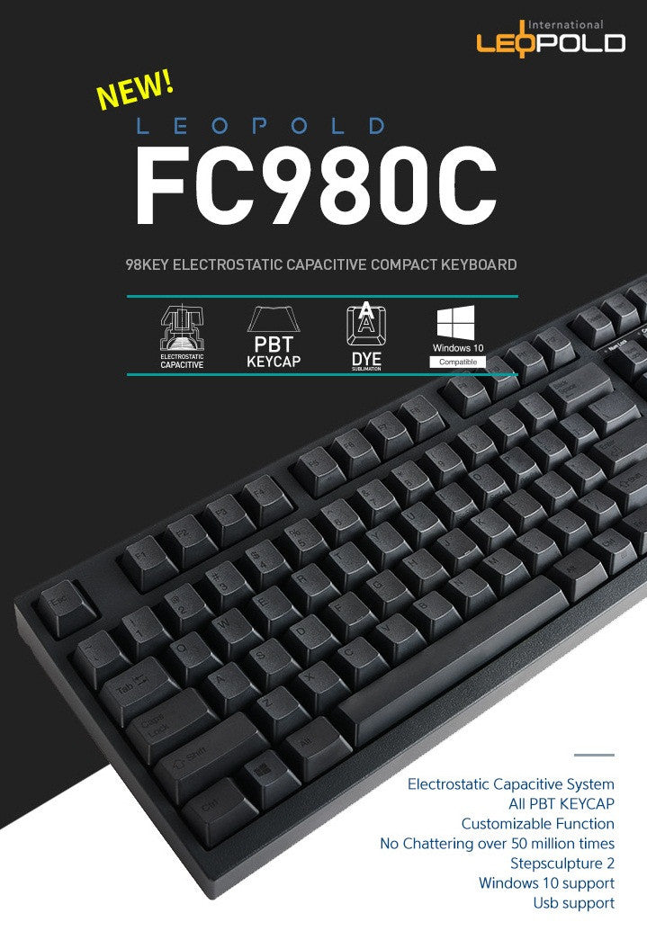 Leopold FC980C Korean Dye-Sublimated PBT Keycap