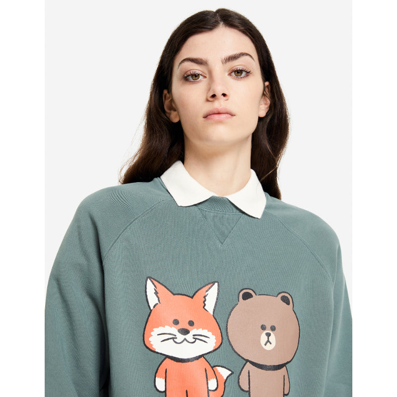 Maison Kitsun X LINE FRIENDS Sweater Harumio