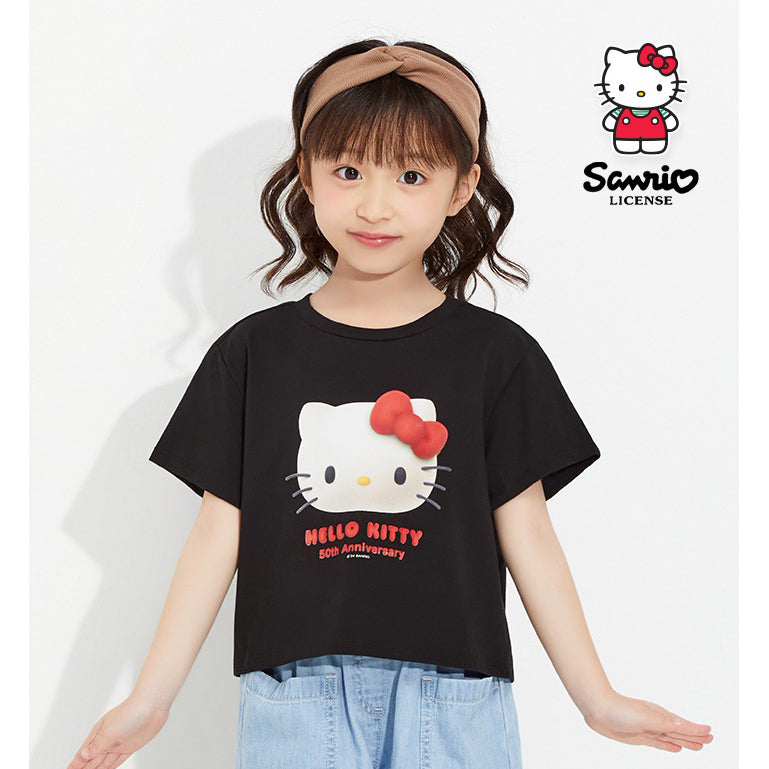 SPAO x Sanrio - Crop Short Sleeve T-shirt (Kids)