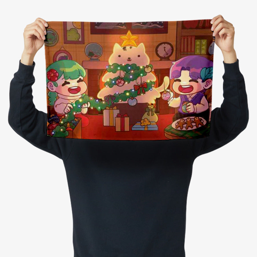 Yousung - Joyful Christmas Fabric Poster