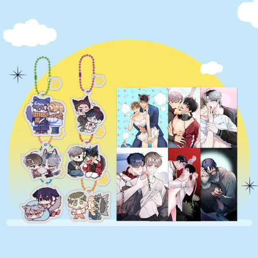 Dogism - Acrylic Keyring & Postcard set