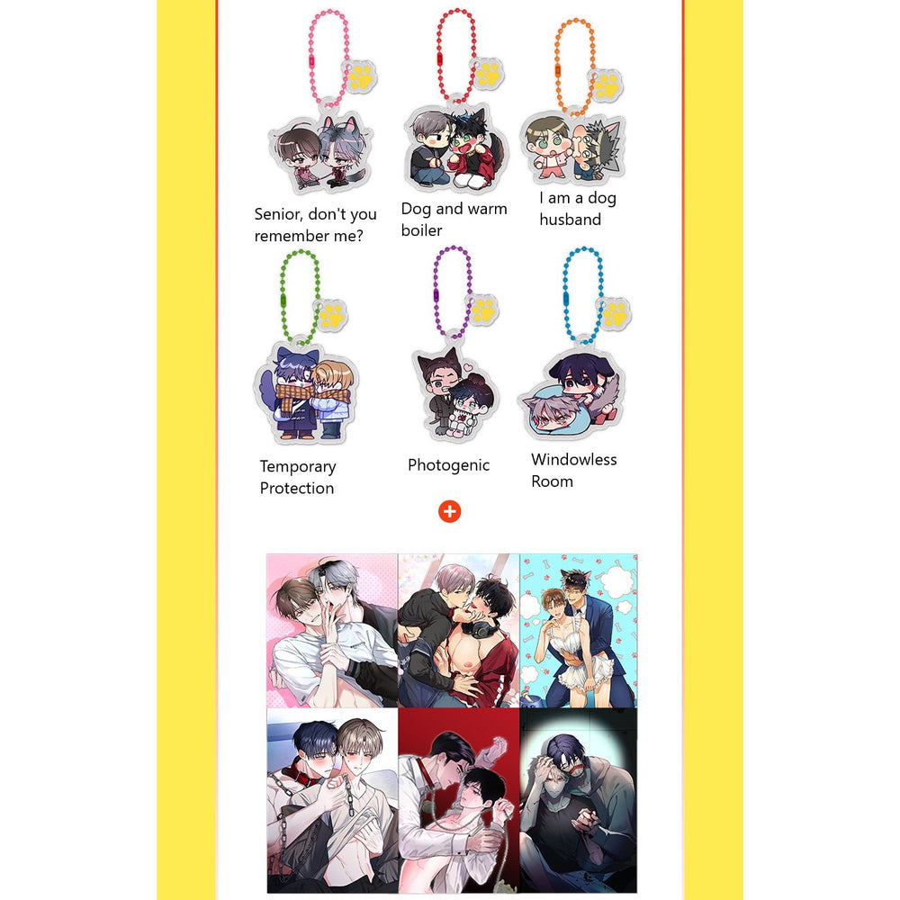 Dogism - Acrylic Keyring & Postcard set