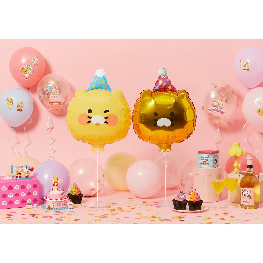 Kakao Friends - Choonsik Bling Party Conical Hat Face Balloon