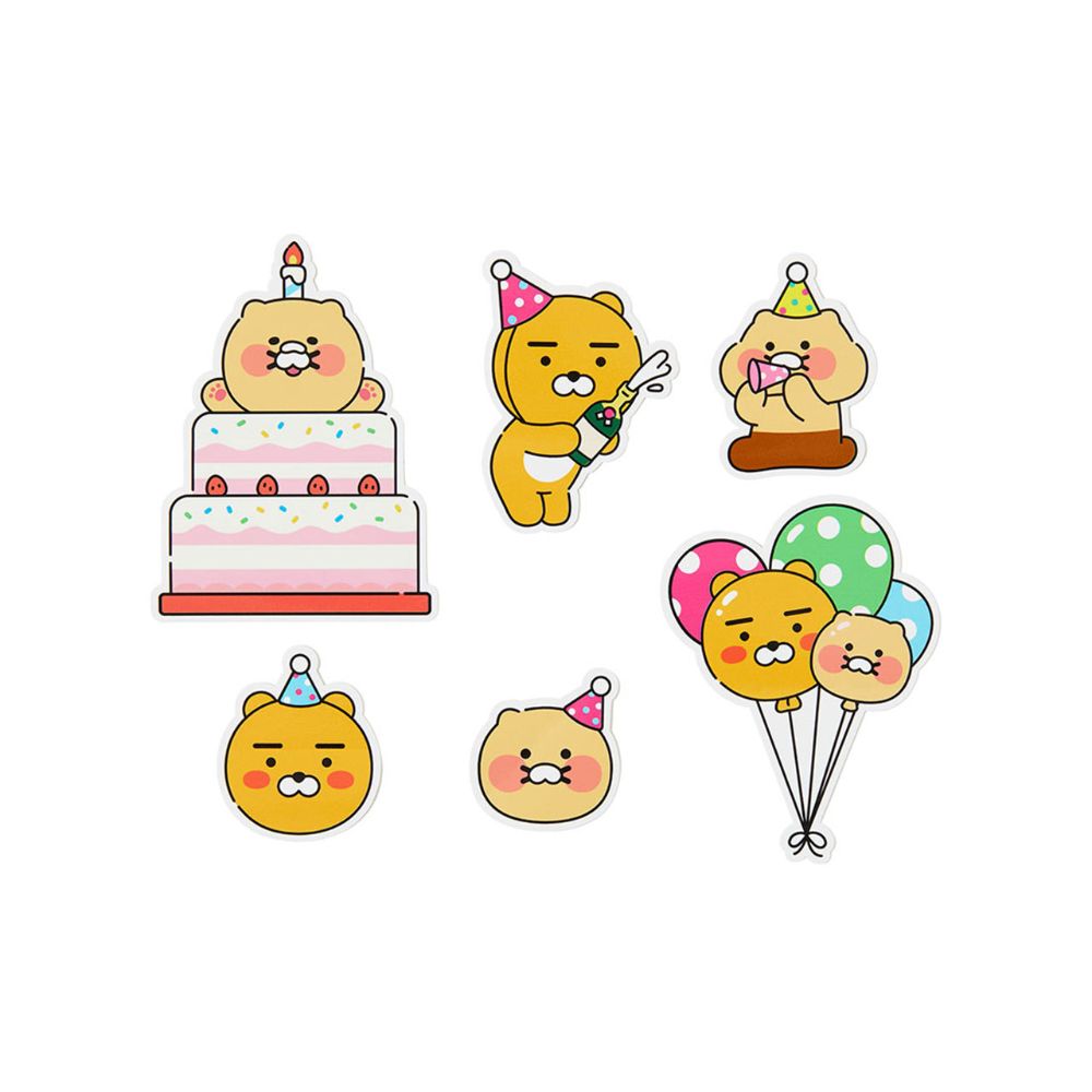 Kakao Friends - Ryan & Choonsik Bling Party HBD Deco Sticker