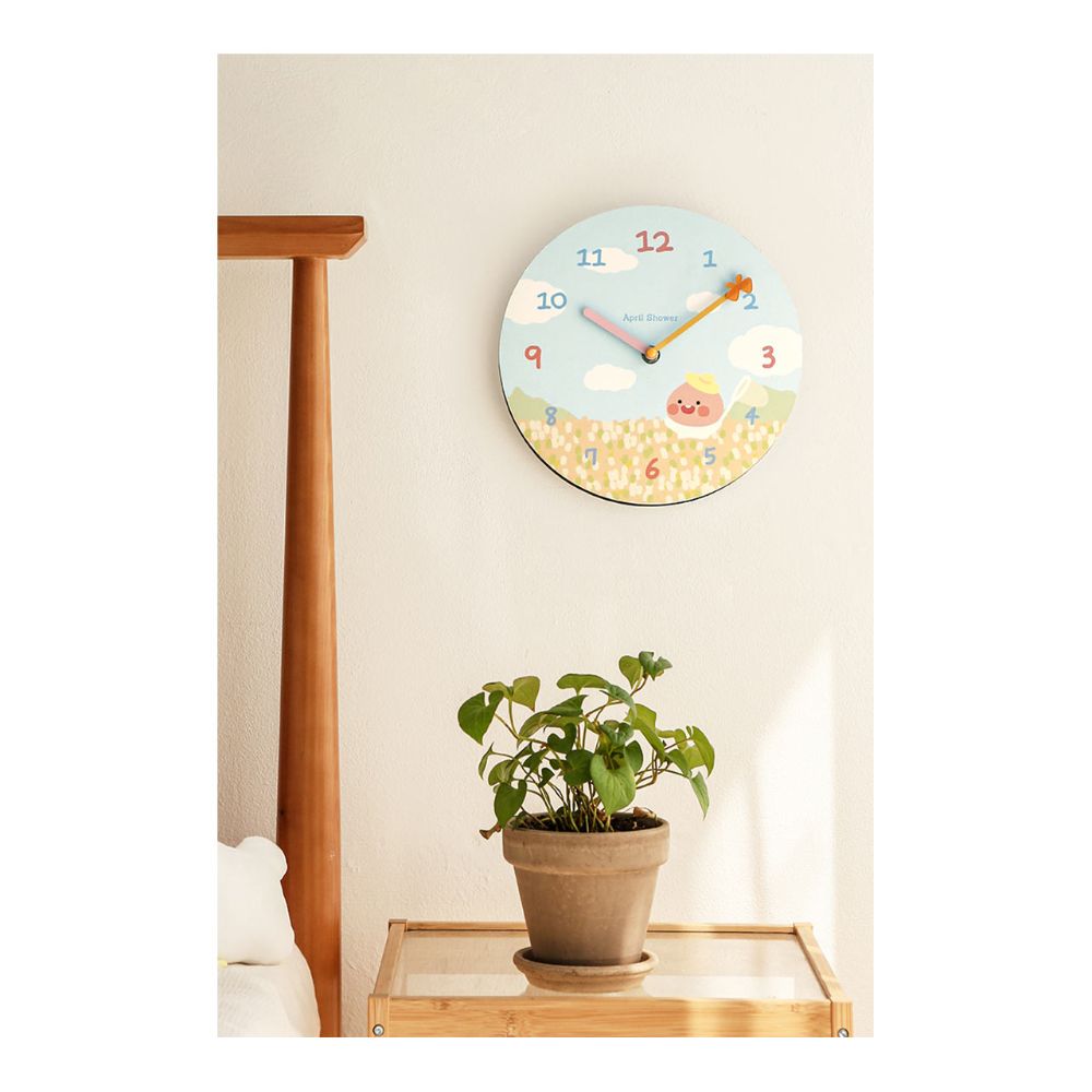 Kakao Friends - Apeach Summer Field Silent Wall Clock