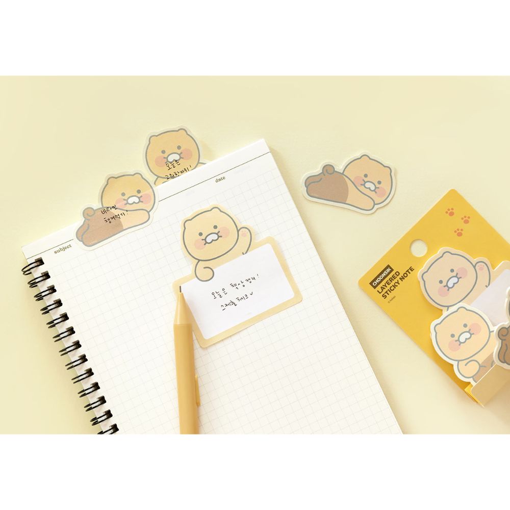 Kakao Friends - Choonsik Figure Layered Sticky Note