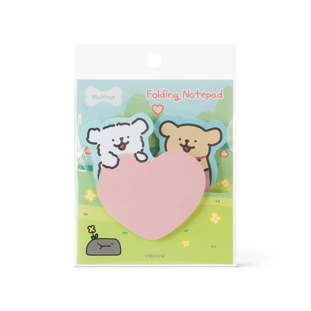 Kakao Friends - Maltese Folding Heart Memopad