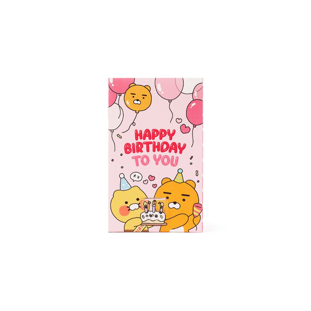 Kakao Friends - Ryan & Choonsik Happy Birthday Shoulder Ribbon Firecracker Card Set