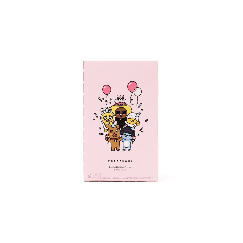 Kakao Friends - Ryan & Choonsik Happy Birthday Shoulder Ribbon Firecracker Card Set