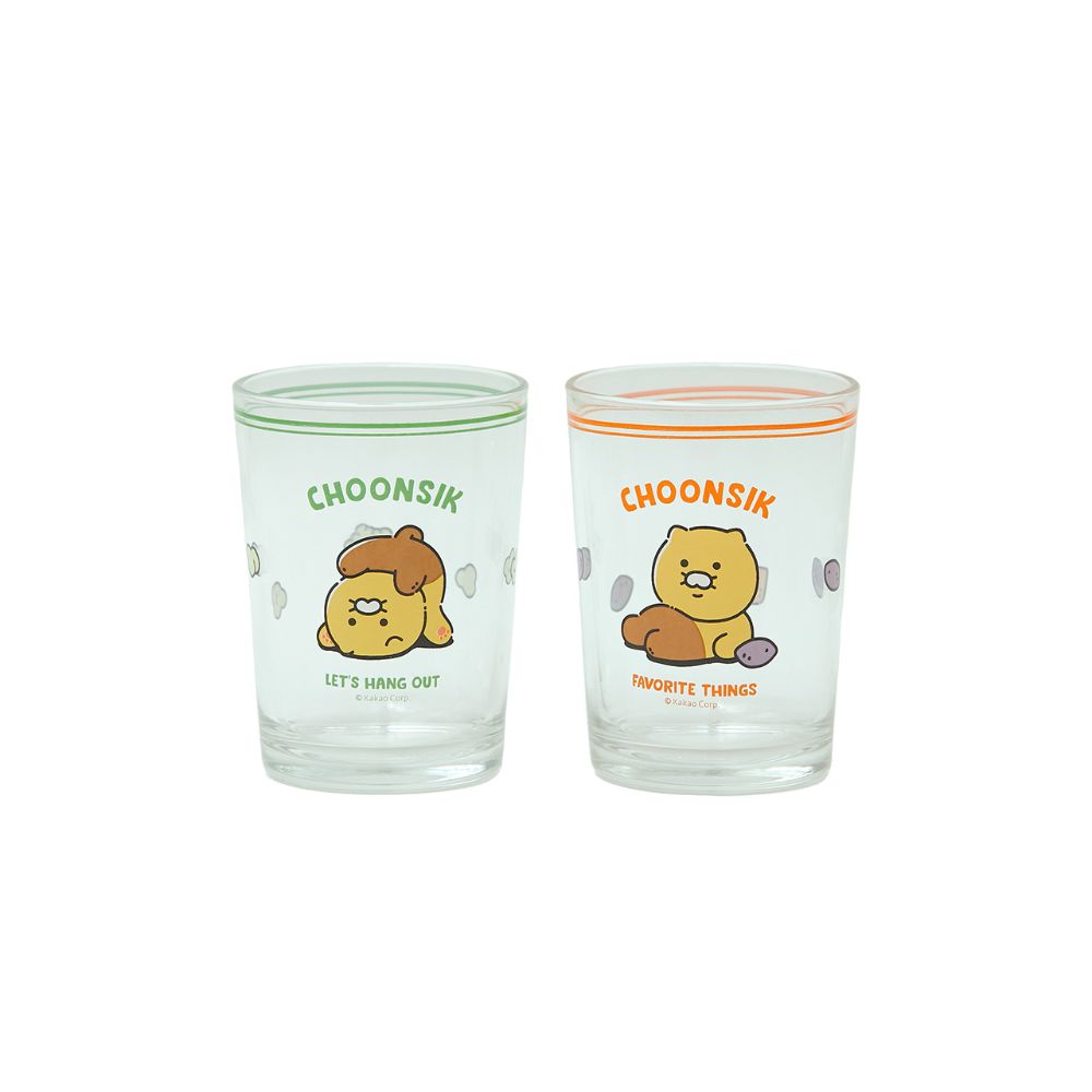 Kakao Friends - Choonsik Daily Glass Cup Set (2 pcs)