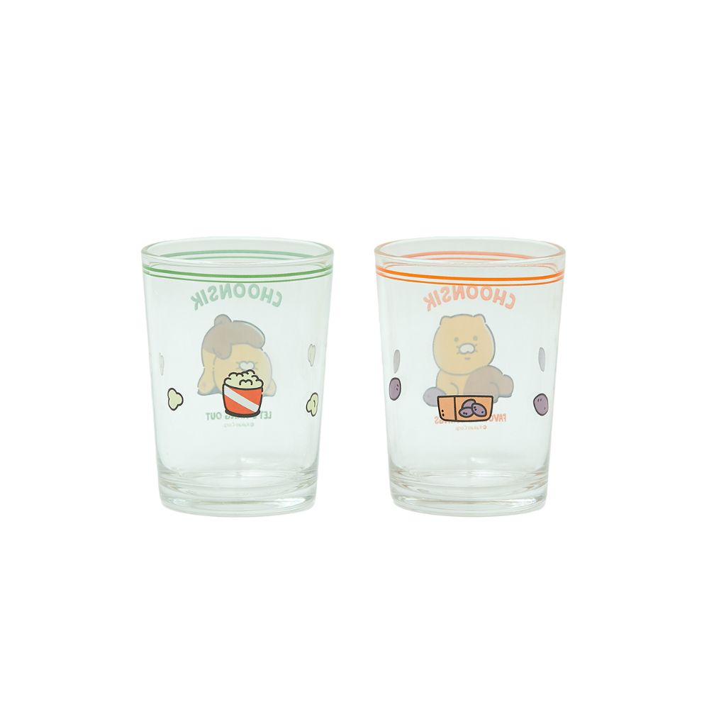 Kakao Friends - Choonsik Daily Glass Cup Set (2 pcs)