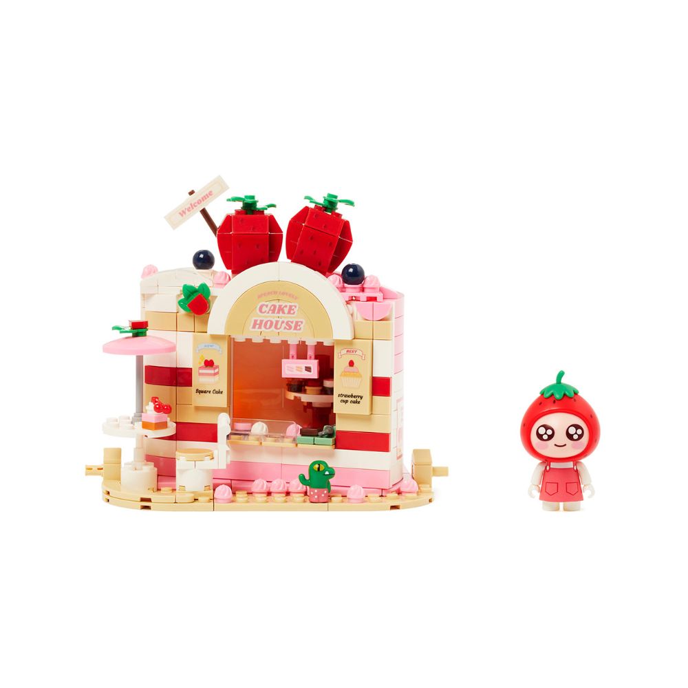 Kakao Friends - Apeach Strawberry Cake Desert Brick Figure