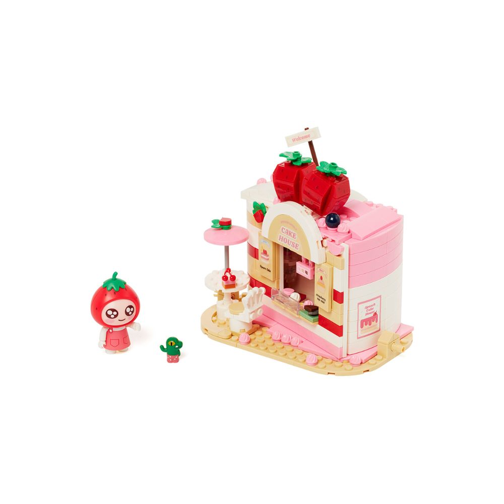 Kakao Friends - Apeach Strawberry Cake Desert Brick Figure