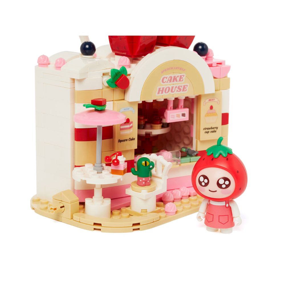 Kakao Friends - Apeach Strawberry Cake Desert Brick Figure