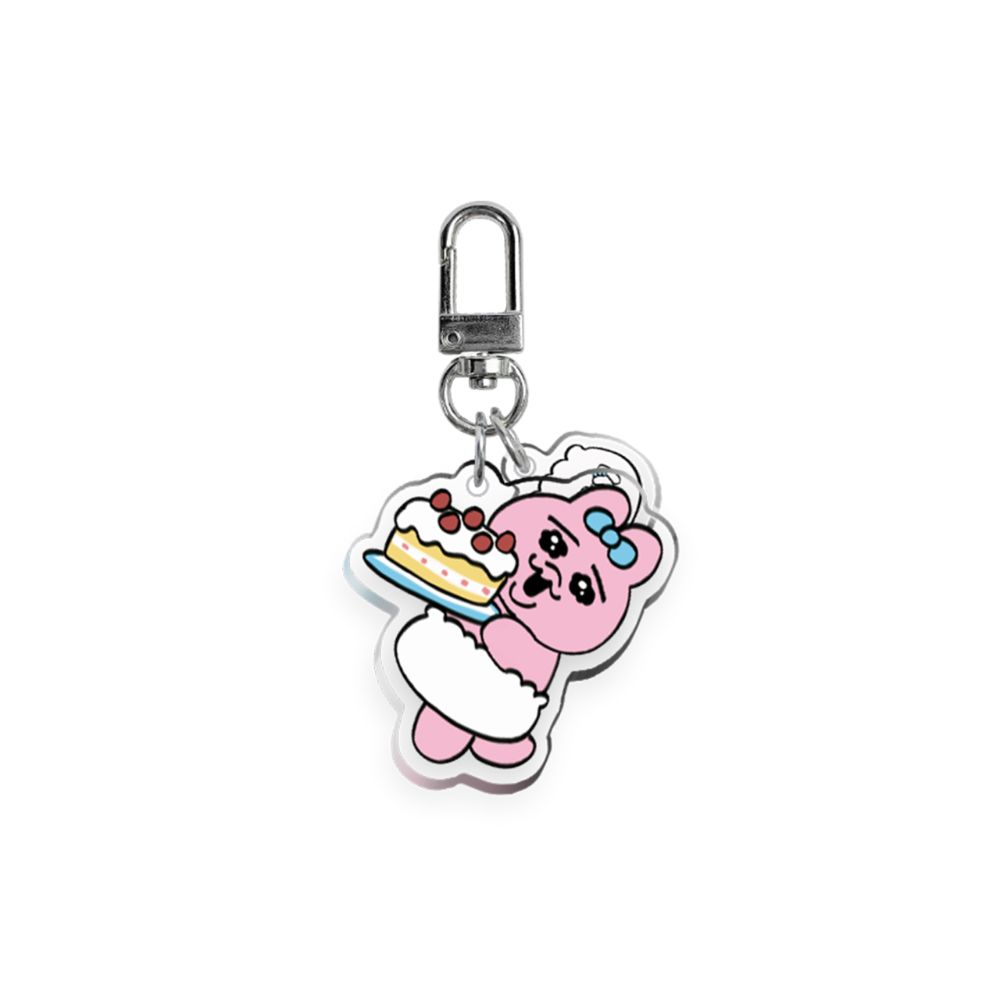 Kakao Friends - Birthday Cake Punkyu Rabbit Acrylic Keyring – Harumio