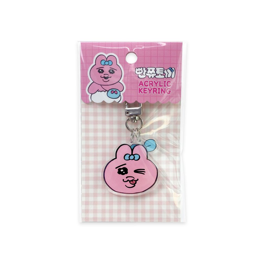 Kakao Friends - Punkyu Rabbit Face Winking Acrylic Keyring