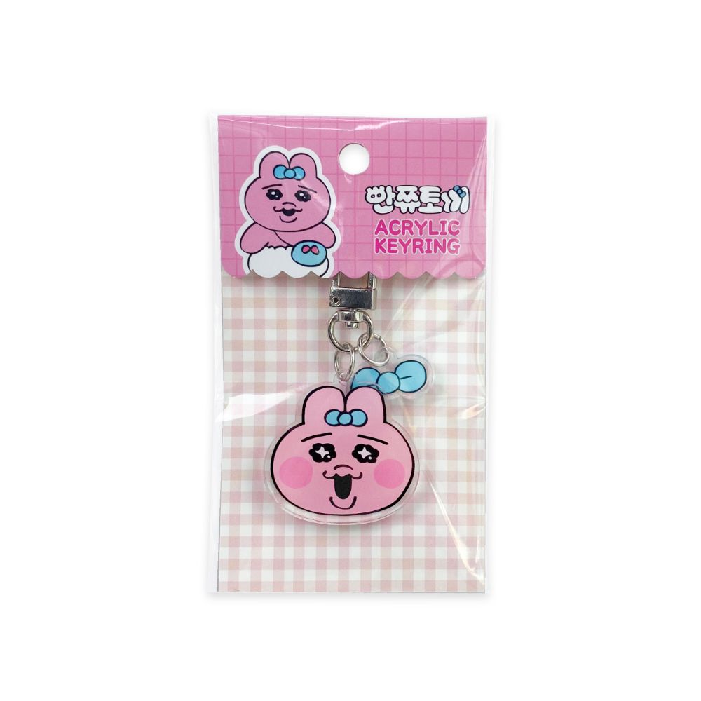 Kakao Friends - Glittering Happy Punkyu Rabbit Acrylic Keyring