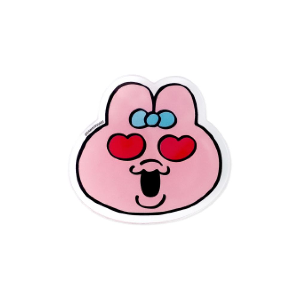 Kakao Friends - Punkyu Rabbit Heart Face Acrylic Tok