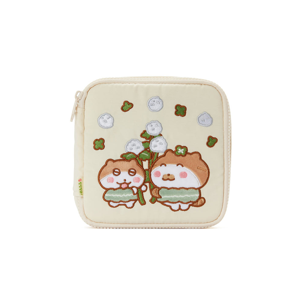 Kakao Friends - Tintin Tinkle Cotton Jolly Ivory Square Pouch