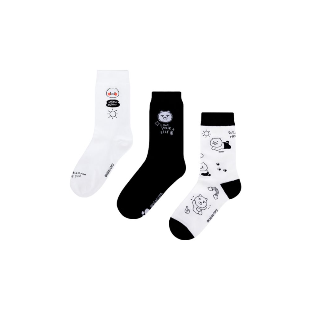 Kakao Friends - Doodle Doodle Ryan & Choonsik Long Socks Set