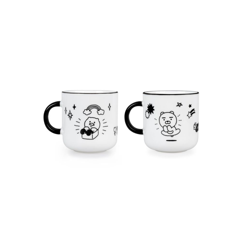 Kakao Friends - Doodle Doodle Ryan & Choonsik Mug Set