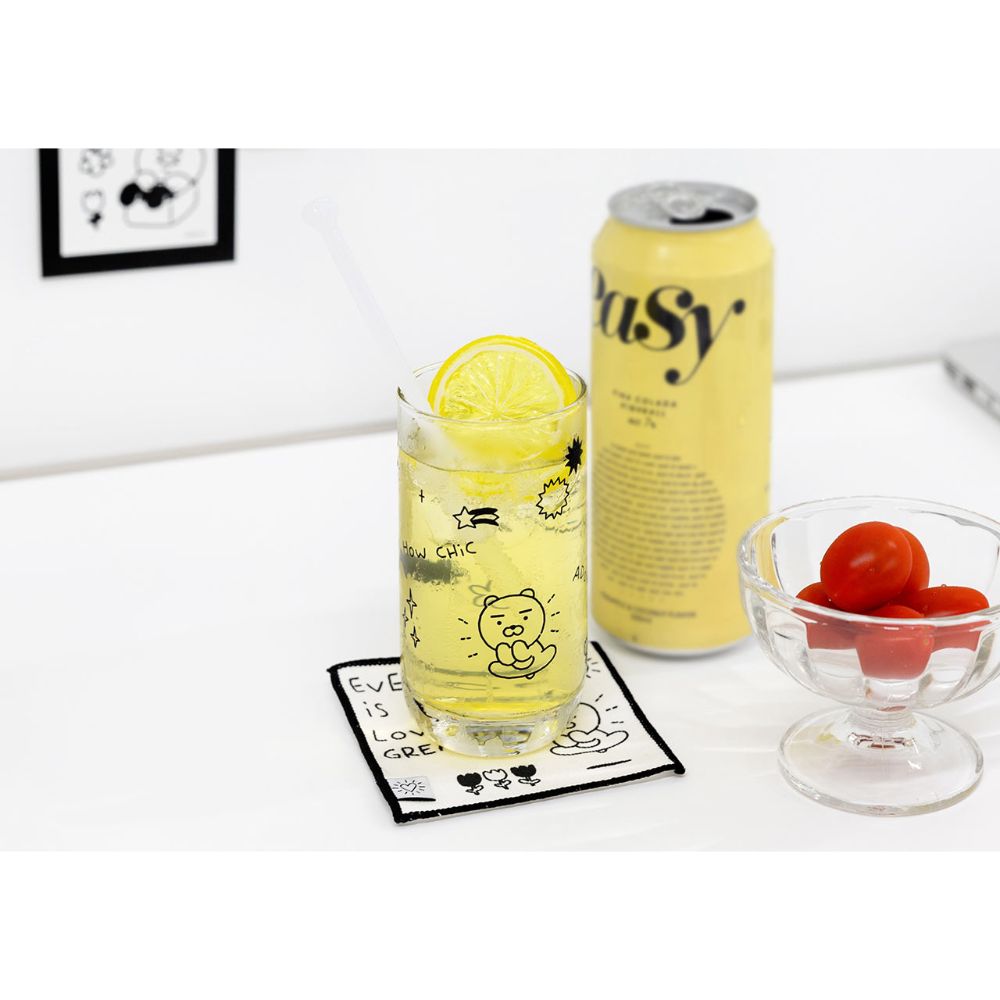 Kakao Friends - Doodle Doodle Ryan & Choonsik Glass Cup Set