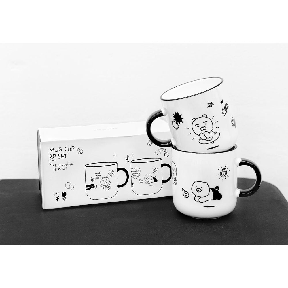 Kakao Friends - Doodle Doodle Ryan & Choonsik Mug Set