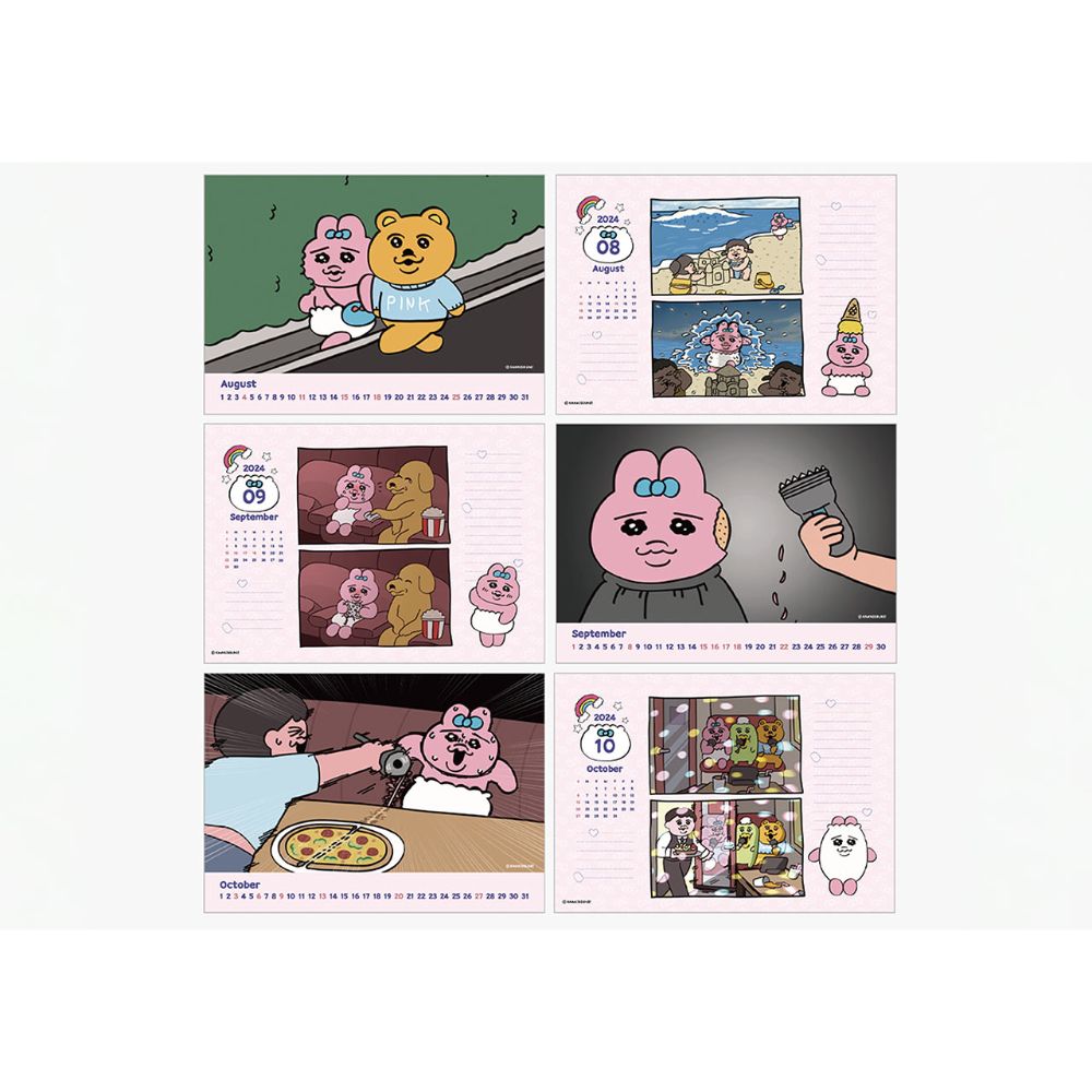 Kakao Friends - Punkyu Rabbit 2024 Desk Calendar