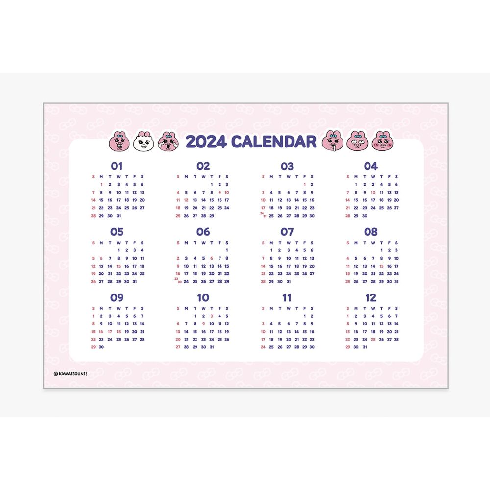 Kakao Friends - Punkyu Rabbit 2024 Desk Calendar