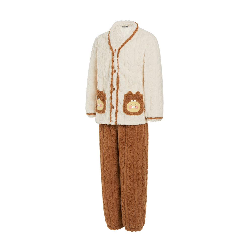 Kakao Friends - Cabin in the Forest Choonsik Brown Pyjamas Set