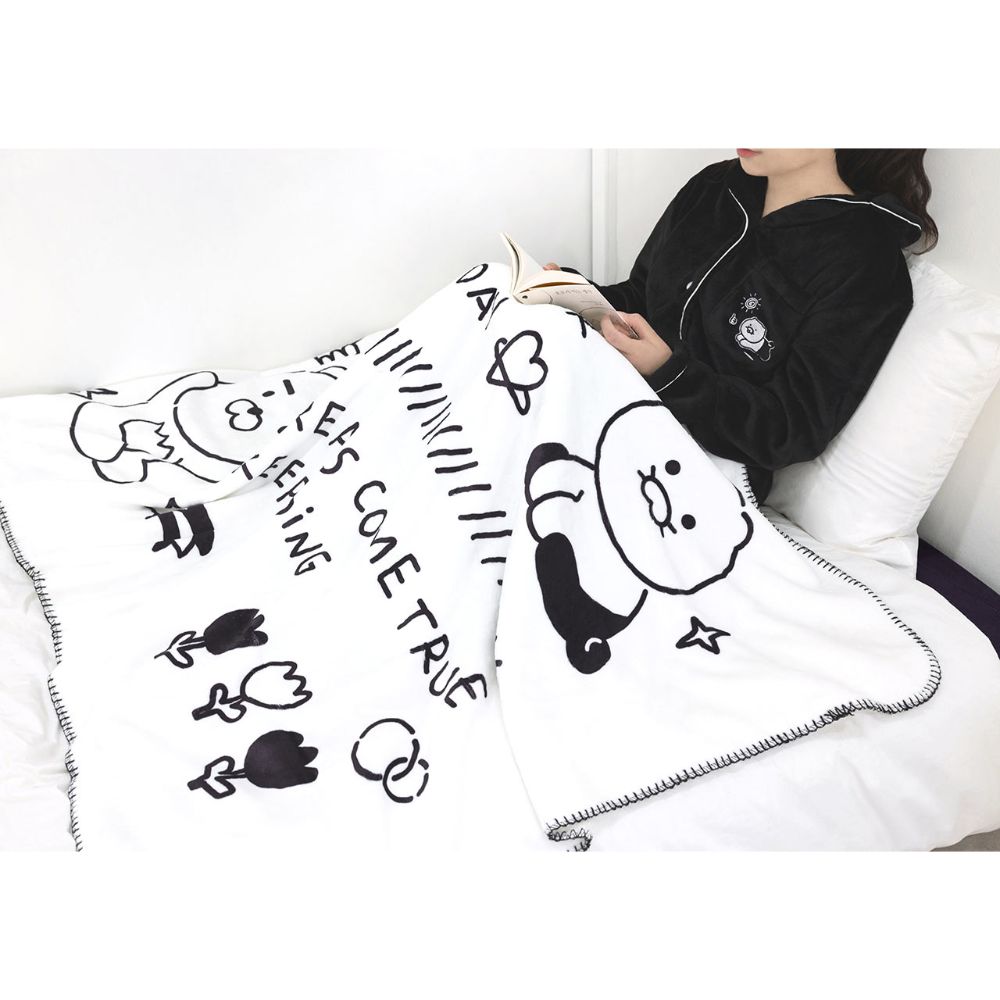 Kakao Friends - Doodle Doodle Ryan & Choonsik Large Fleece Blanket