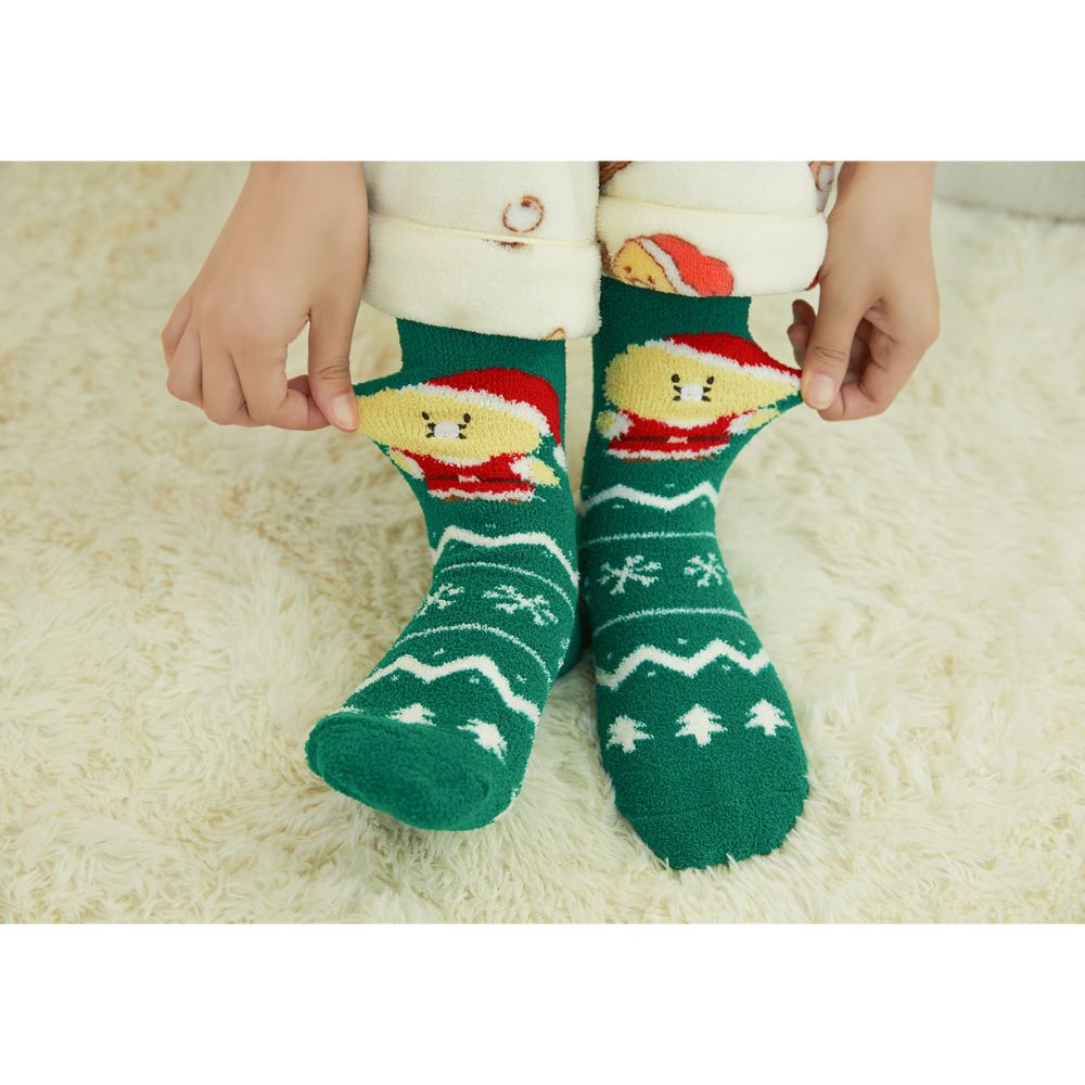 Kakao Friends - Santa Choonsik Fluffy Socks