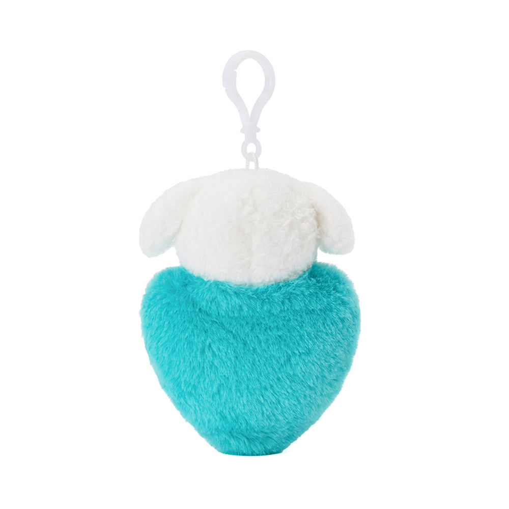 Kakao Friends - Retriever Turquoise Heart Plush Doll Keyring