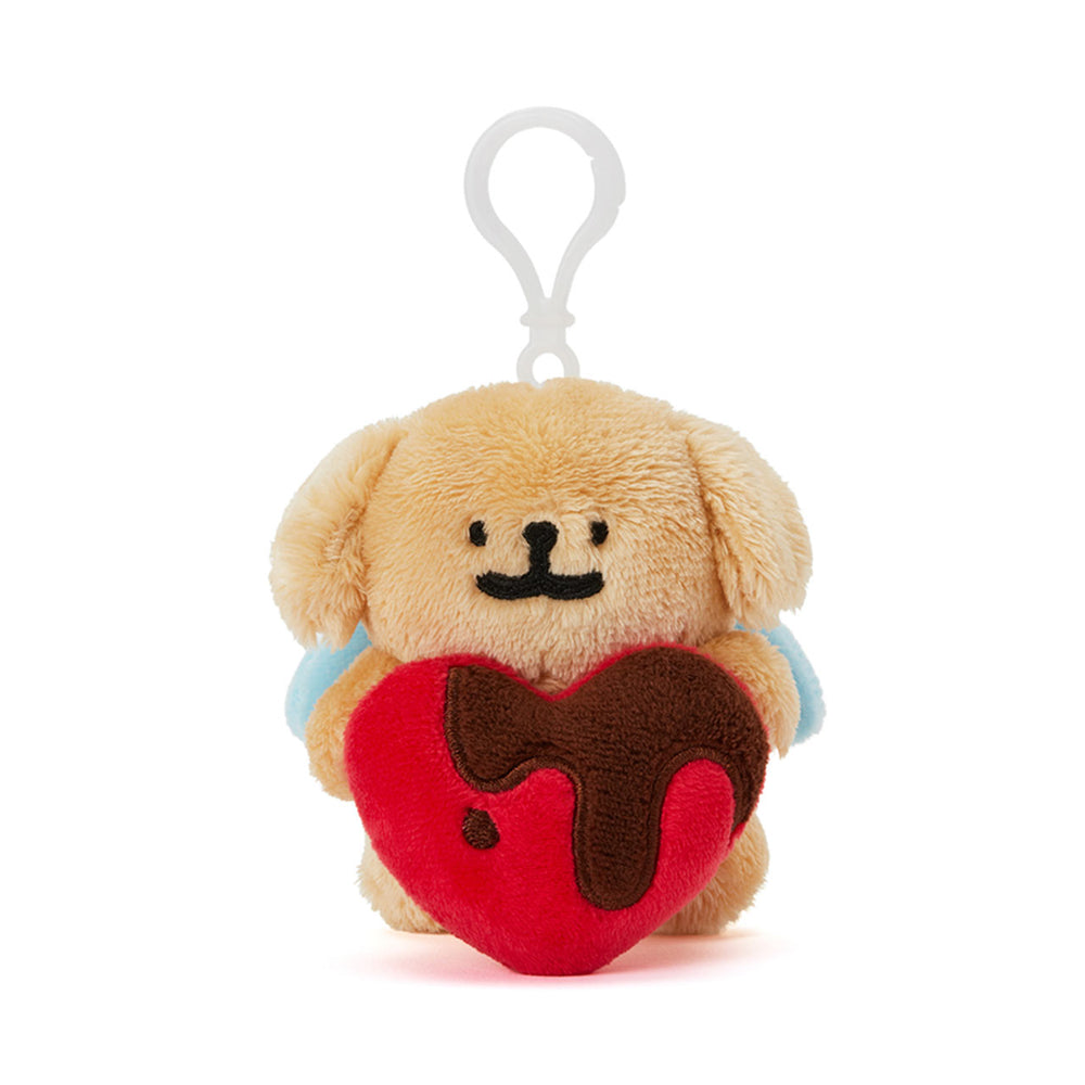 Kakao Friends - Retriever Angel Heart Plush Doll Keyring