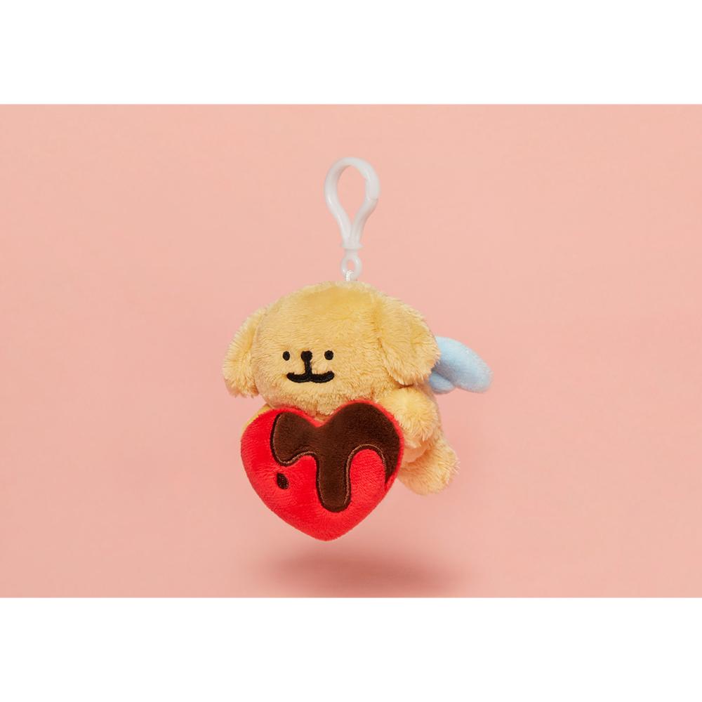 Kakao Friends - Retriever Angel Heart Plush Doll Keyring