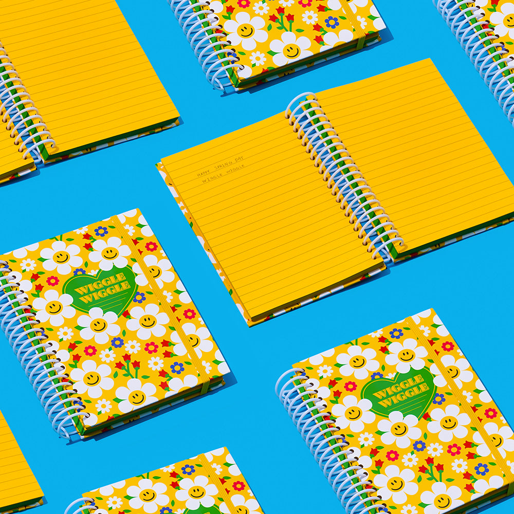 Wiggle Wiggle - Hardcover Spring Garden Notebook