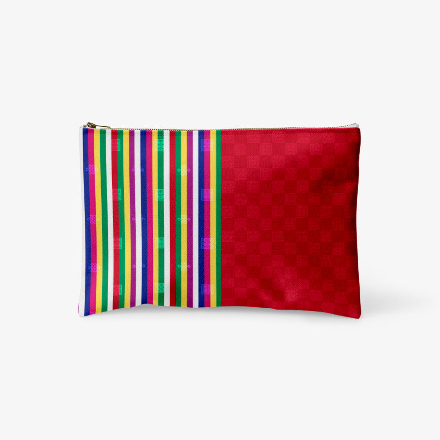 studioAM - Red Print Canvas Pouch