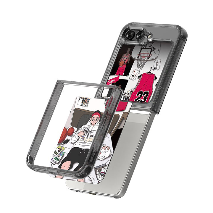 SLBS - Black Tag Flat Case Clear Phone Case (Galaxy Z Flip5) – Harumio